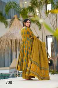 Designer 3pcs Beautifully Printed Silk Kurti Bottom Dupatta Collection (Set) Elegant <b>Indian</b> <b>Pakistani</b> <b>Clothing</b> for Summer Winter - Product Image 2