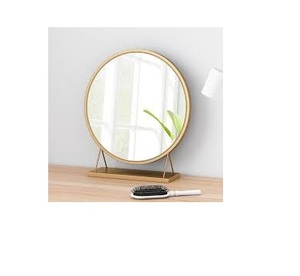 Stylish Modern <b>Gold</b> 8ml Wall <b>Mirror</b> Handcrafted Iron with Contemporary Design - Product Image 2