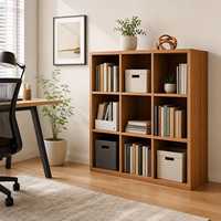 Meuble de rangement ouvert en bois pour la maison, étagère organisatrice
