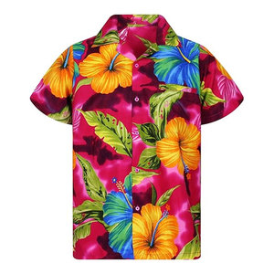 Chemise de plage personnalisée de haute qualité OEM pour hommes Chemises hawaïennes confortables avec logo personnalisé Chemise nouveau design pour hommes - Product Image 1