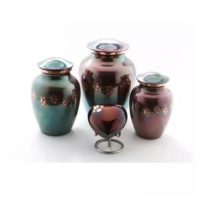 2023 classique funéraire fournitures cendres urnes taille Standard émail finition animaux de compagnie cendres laiton métal crémation urne à prix abordable - Product Image 6