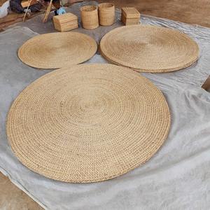 Tapis et moquette ronds personnalisés pour les espaces centraux du salon tapis naturels en jacinthe d'eau au meilleur prix - Product Image 5