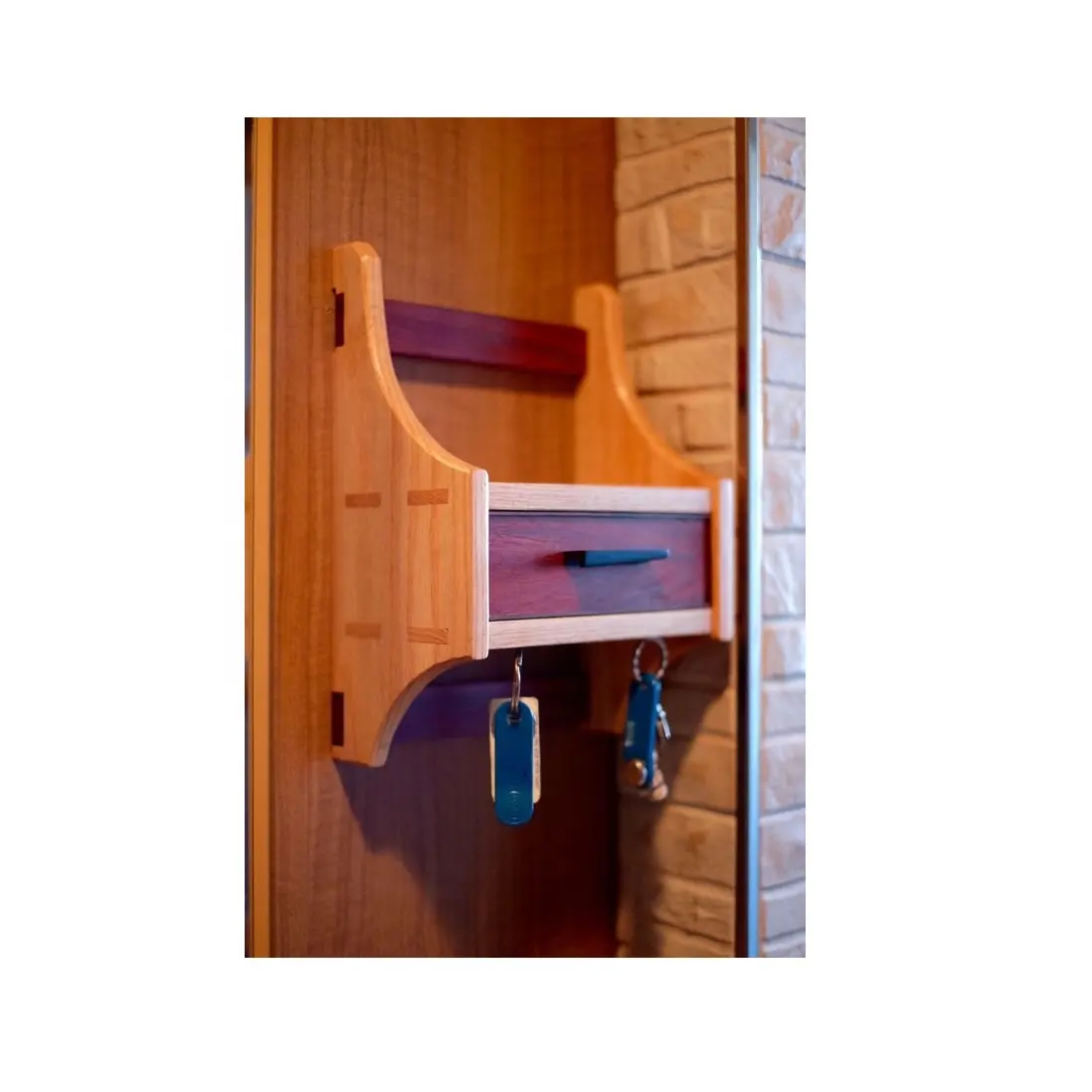 Portachiavi in legno supporto Mobile per parete con elegante portachiavi Design portachiavi per la decorazione della parete della decorazione domestica