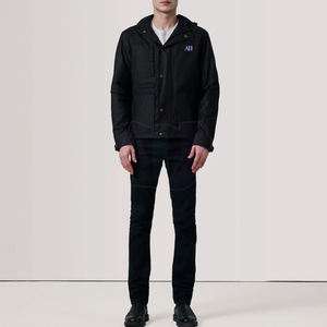 Chaqueta de Lona con Capucha para Hombre, Resistente, con Logotipo Frontal, de Secado Rápido y Ecológica, para Viajes y Actividades al Aire Libre - Product Image 2