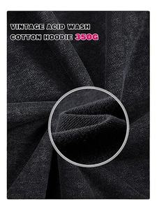 Sweat à capuche zippé pour homme en coton 100% épais, délavé à l'acide, qualité supérieure, lavage vintage, logo personnalisé - Product Image 5