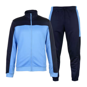 Promoción Chándal de entrenamiento con cremallera de cuarto de logotipo personalizado Traje de jogging transpirable Chándal liso para hombres Quick Dr - Product Image 6