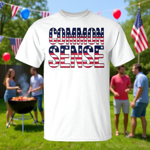 Camiseta con la Bandera Americana de Common Sense, Ropa Promocional Patriótica - Product Image 1
