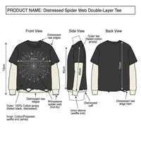 Camiseta Personalizada de Manga Larga, Doble Capa, Transpirable, 300GSM, 100% Algodón, con Gráficos de Pedrería, Estilo Urbano, para Hombre