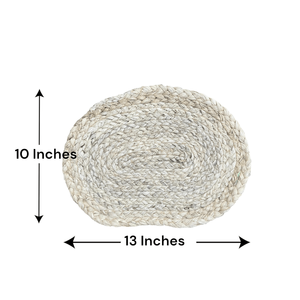 Sets de table ovales naturels tressés à la main, durables et élégants, réutilisables et jetables, lot de 4 pièces pour la maison - Product Image 3