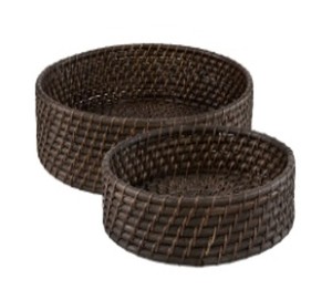 LOMBOK corbeille à pain 2-set rotin brun foncé confortable élégant durable fabriqué à la main de haute qualité pour les meubles de cuisine - Product Image 1