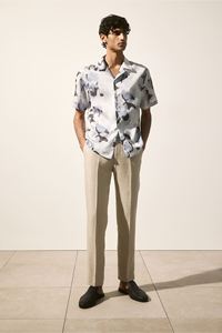 Haute qualité hommes léopard Resort chemises coupe régulière Super doux Lyocell marque personnalisée bouton confortable à manches courtes porter - Product Image 5