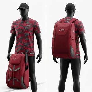 Bolsa de Tenis para Hombre, Resistente, de Mezcla de Poliéster 900D, 310 GSM, Construcción con Paneles Verdes, Gran Capacidad, Impresión de Logotipo por Sublimación Personalizada - Product Image 2