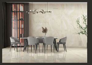 Carreaux en porcelaine brillante de luxe 1000x1000 | Carreaux de sol muraux haut de gamme grand format 100x100 | Qualité d'exportation durable et élégante - Product Image 6