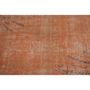 Alfombra de área de lana turca Vintage 3.8ft X 6.7ft Naranja Oasis Técnica de tejido plano Rectángulo grande Diseño de pasillo para habitaciones Látex - Product Image 5