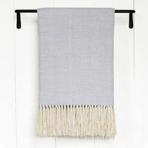 Gran oferta, manta de invierno de tamaño Extra grande de lino suave 100%, mantas Jacquard de algodón de Color sólido grande - Product Image 2