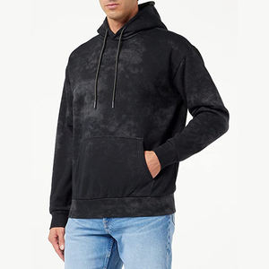 Vente en gros de sweats à capuche 100% coton 350gsm pour homme OEM/ODM logo brodé personnalisé teint en bloc pour la saison d'hiver - Product Image 1