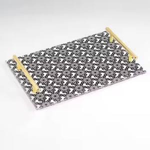 ถาดเสิร์ฟคริสต์มาสทรงสี่เหลี่ยมพร้อมที่จับสีทองสำหรับงานแต่งงานโรงแรมดีไซน์ใหม่ - Product Image 3