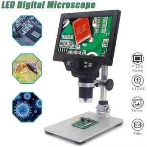 Microscopio electrónico <span class=keywords><strong>Digital</strong></span> <span class=keywords><strong>G1200</strong></span> de 12MP con pantalla LCD de 7 pulgadas, Zoom de 1200x para reparación de placa base PCB, incluye batería de enchufe de EE. UU. - Product Image 2