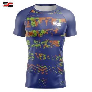 Mma Rash Guard Tops Rashguard Rash Guard Chemises de compression personnalisées pour hommes Chemise de compression à manches longues Rash Guard - Product Image 3