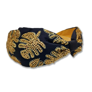 Diadema de Fiesta para Mujer Bordada a Mano con Cuentas, Multicolor, Ecológica, Personalizable, Estilo Anudado - Product Image 4