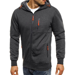 Mens Full Zip Hoodies With Custom Branding Logo Embroidery Printing And Personalization For Uniform Fitness Or <b>Streetwear</b> - Product Image 3
