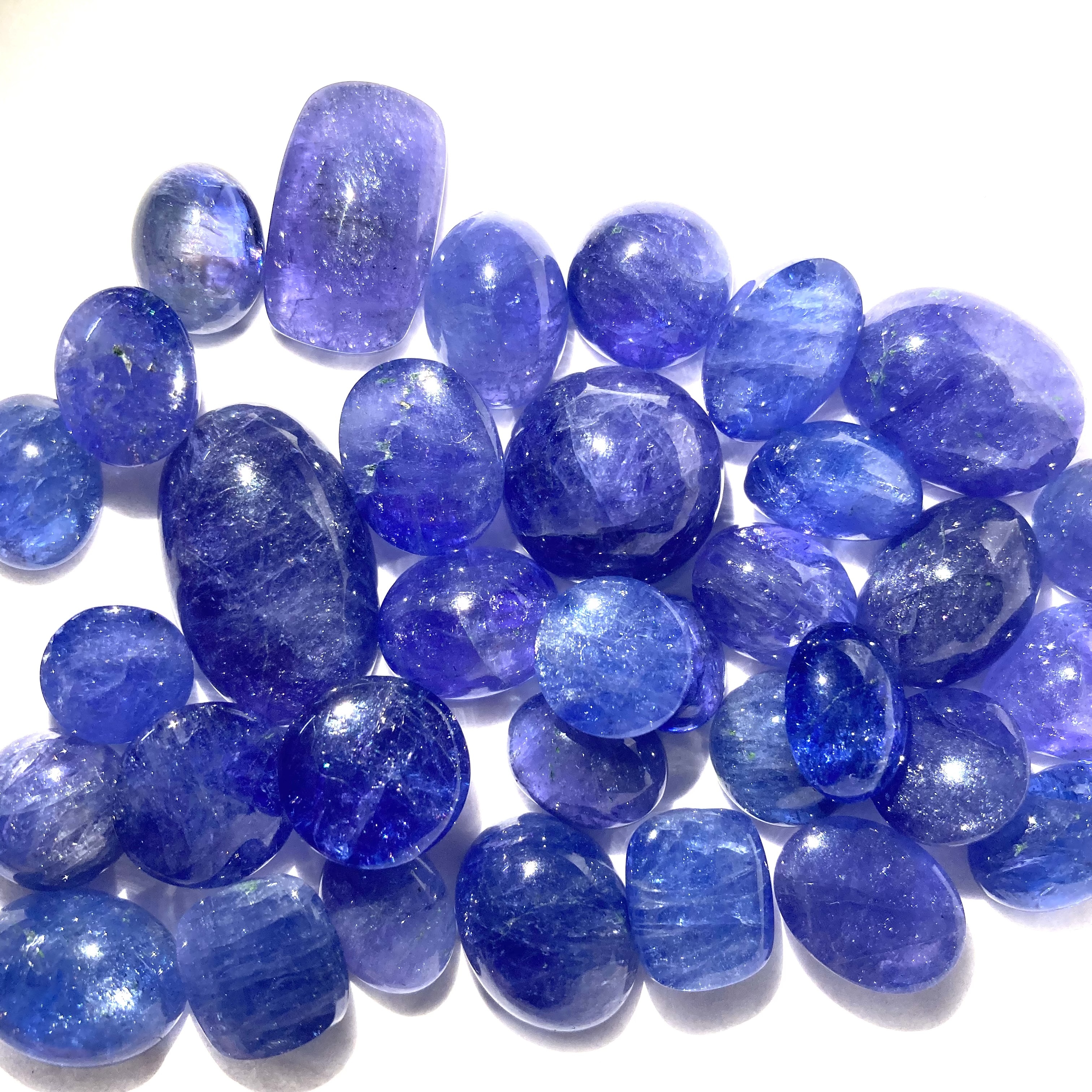 Natuurlijke Tanzanite Cabochon Losse Edelsteen Voor Sieraden Maken Edelsteen Mix Grootte En Vorm Top Kwaliteit Tanzaniet Natuursteen