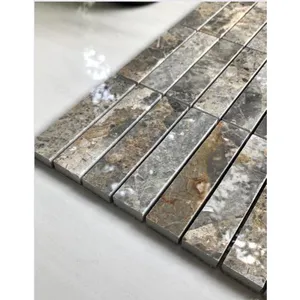 Mosaico de Mármol Multicolor con Patrón Cuadrado, Pulido, 8mm de Grosor, Resistente al Agua, Ecológico, 5 Años de Garantía, Interior Moderno - Product Image 3