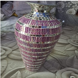 Maceta esmaltada de mosaico de ágata de diseño único para decoración del hogar Decoración del hogar de diseño antiguo - Product Image 6