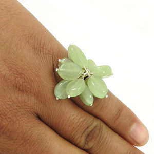 Nueva llegada diseño de lujo 925 plata esterlina natural aguamarina piedra preciosa estilo clásico anillo con cuentas para mujer niñas joyería Bohemia - Product Image 3