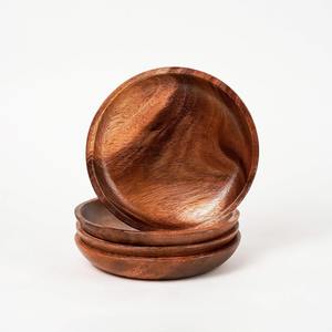 Vaisselle écologique ensembles de service de table assiettes en bois les moins chères plats en bois naturel produits du Vietnam - Product Image 3