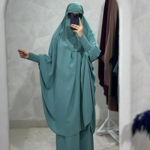 Elegante modesto Abayas hecho a mano para adultos Hijab transpirable con bordado ODM suministro tradicional musulmán accesorios de ropa - Product Image 1