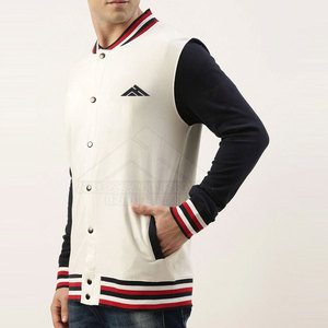 แจ็คเก็ตเลตเตอร์แมนผู้ชายสีพื้นดีไซน์ใหม่ เสื้อผ้าสตรีทแวร์ให้ความอบอุ่น แจ็คเก็ตเลตเตอร์แมนสำหรับผู้ชาย - Product Image 2