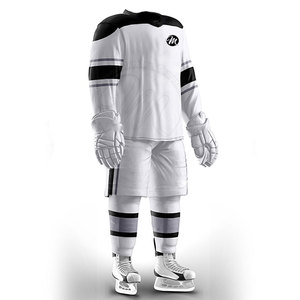 Ensemble uniforme de hockey sur glace haute performance, tissu respirant, maillot et pantalon légers, ajustement réglable pour l'entraînement et les matchs - Product Image 2