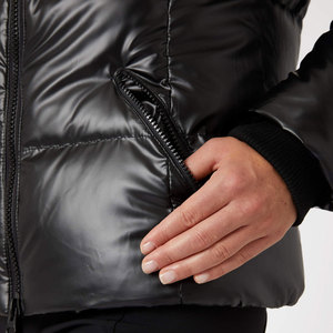 Blouson matelassé standard pour femme, design unique, respirant, en toile tricotée, pour l'hiver et les activités de plein air, taille standard, à capuche - Product Image 6