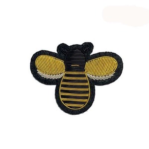 Broches en fil de bullion de haute qualité, broderie sur toile, applique thermocollante, fixation magnétique, décoration de vêtements, tissu personnalisé - Product Image 1