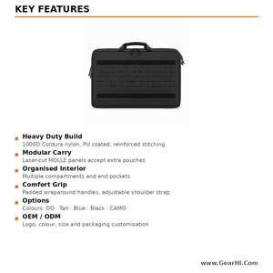 Maletín Portafolio de Nylon Clásico Industrial Premium para Estación de Trabajo de Detectives con Estampado de Campo, para Transporte de Herramientas de Extracción de Huellas Dactilares y Huellas Latentes - Product Image 5