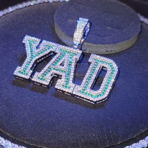 Meilleure offre, collier pendentif hip-hop en argent 925 avec diamant moissanite VVS, personnalisé avec un nom, glacé, pour hommes, à prix réduit - Product Image 1