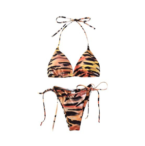 Conjuntos de Bikini 2025 Estampados por Transferencia de Calor Hechos en Pakistán al por Mayor OEM, Personalizados en la Parte Delantera, Ecológicos, de Poliéster y Elastano, Sexys para Mujer - Product Image 4