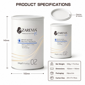 ZAREVIA White Bond Protect - Polvo Decolorante Permanente para el Cabello, Aclara 9 Niveles, Sin Alcohol, Sin Polvo, Estable para Cabello Dañado, 7 Colores - Product Image 3