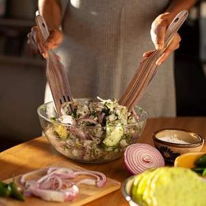 Juego de Utensilios de Cocina de Madera de Teca Ecológica de Alta Calidad, Estilo Tradicional, Artesanía Son Tra, Color y Logotipo Personalizables, Hecho en Vietnam - Product Image 6