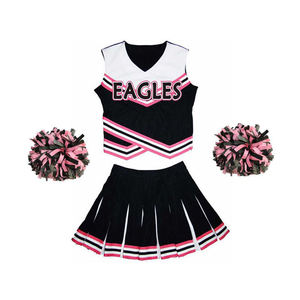 Tenues de pom-pom girl élégantes pour femmes, ensembles jupe et haut de gamme personnalisés pour équipes - Product Image 4