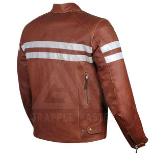 Chaqueta de Motociclista de Invierno para Hombre, Hecha a Medida, de Piel de Vaca, Estilo Urbano, Transpirable, Impermeable, Cuello Redondo, Diseño Personalizado - Product Image 5