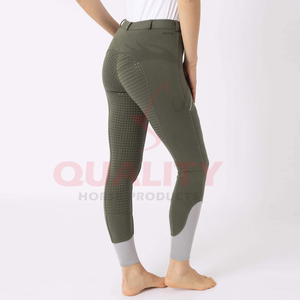 Jodhpurs d'équitation durables construits avec un tissu extensible solide coupe ajustée genoux renforcés et respirant pour tous les jours - Product Image 3
