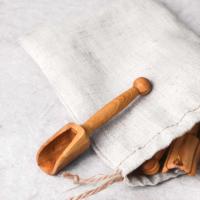 Ensemble de mini-cuillères en bois méditerranéennes de qualité supérieure, fonctionnelles, faites à la main, écologiques, pour épices et condiments, ArtisRaw, fabriqué en Tunisie