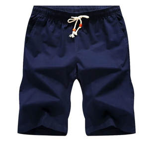 El más nuevo estilo de cintura elástica de algodón del verano último diseño 100% algodón Casual moda deporte gimnasio pantalones cortos para hombres con letra - Product Image 4