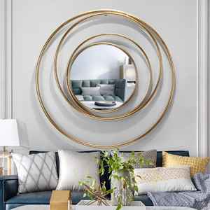 Élégant miroir mural à cadre en fer Design moderne de luxe pour chambre à coucher salon et décoration intérieure de maison vente en gros - Product Image 1