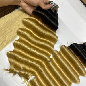 Paquetes de trama de onda de Color Ombre para salón 100% extensiones de cabello humano tejido de cabello alineado con cutícula - Product Image 3