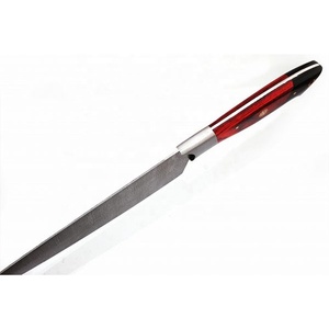 Vente en gros OEM de haute qualité à bas prix Logo personnalisé 100% Couteau de chef de cuisine à lame tranchante en damas de qualité supérieure avec housse en cuir - Product Image 6