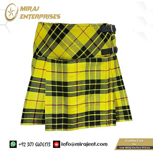 สุภาพสตรีสตรีทาร์ตานจีบกระโปรงหนังสายรัด l อุตสาหกรรมเสื้อผ้าที่กําหนดเองกระโปรงทาร์ตานสก็อตแลนด์ - Product Image 5