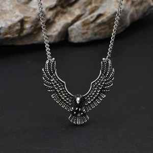 Collar con Colgante de Águila Estilo Punk Vintage, Moderno y a la Moda, Chapado en Oro sobre Plata de Ley 925, Estilo Hip Hop, Joyería para Hombre - Product Image 2